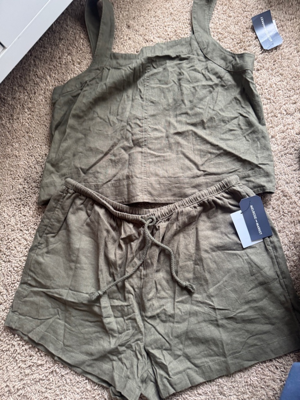 Linen shorts set